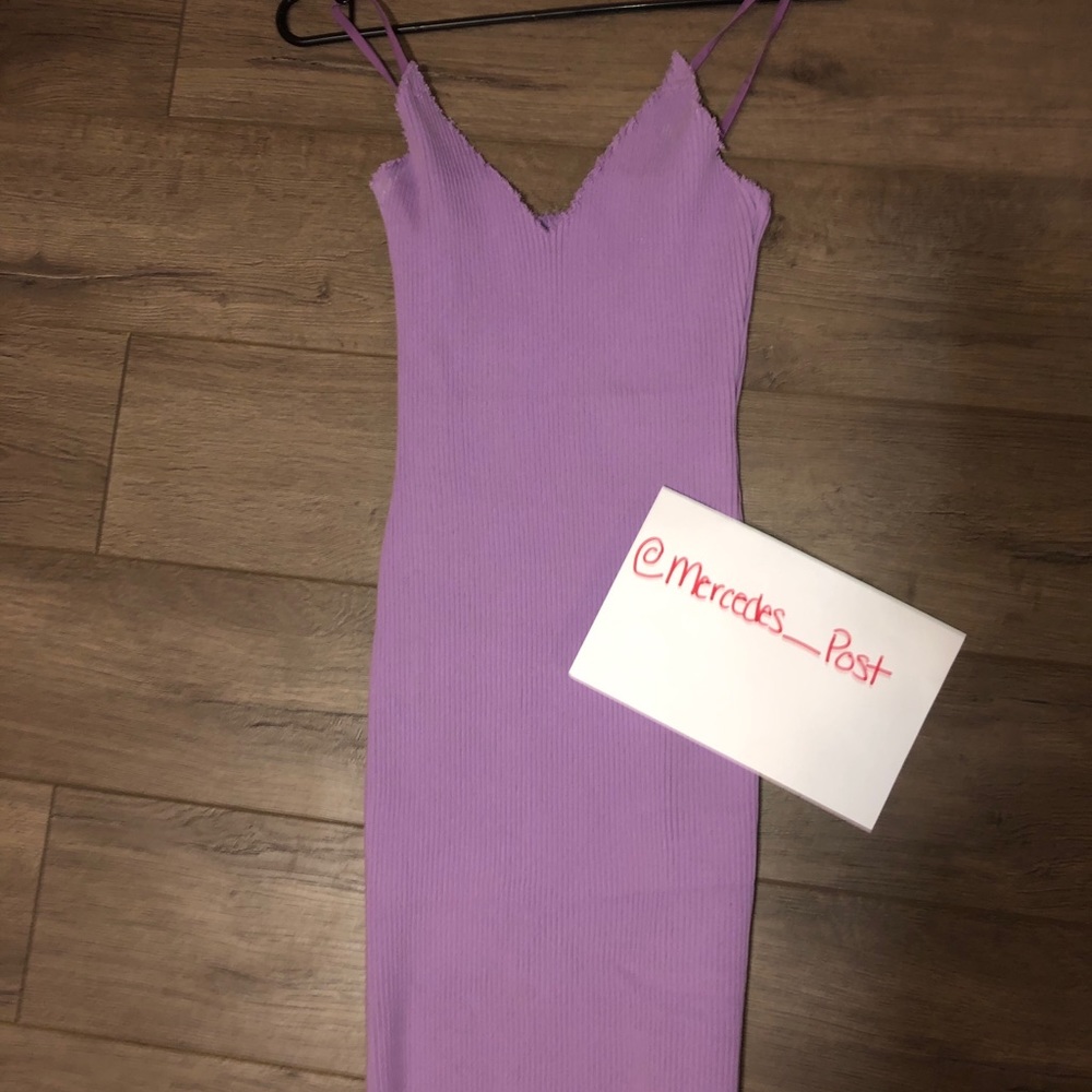 Knit Lavender Mini Dress